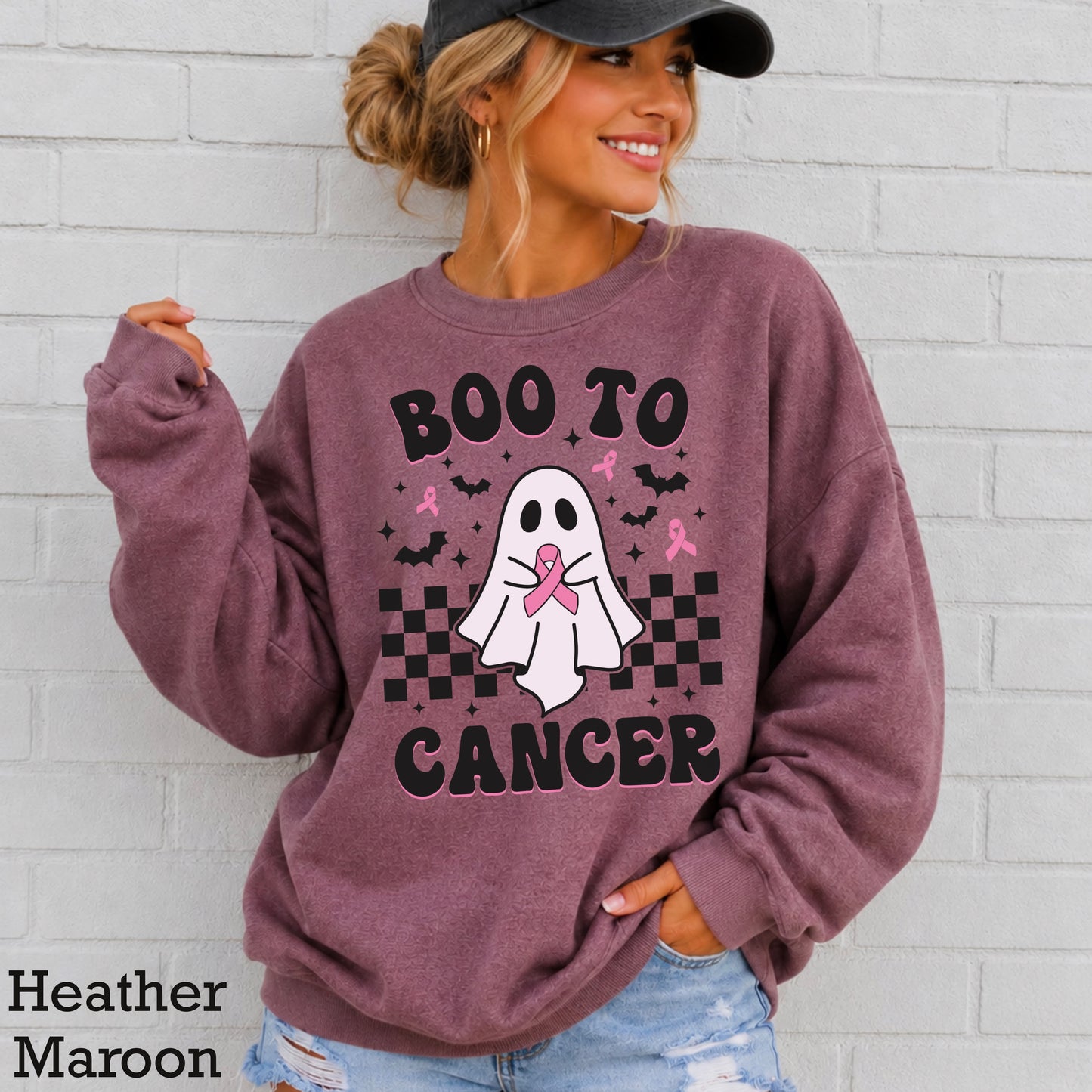 Boo To Cancer Crewneck Sweatshirt
