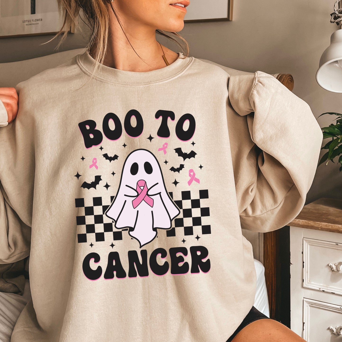 Boo To Cancer Crewneck Sweatshirt