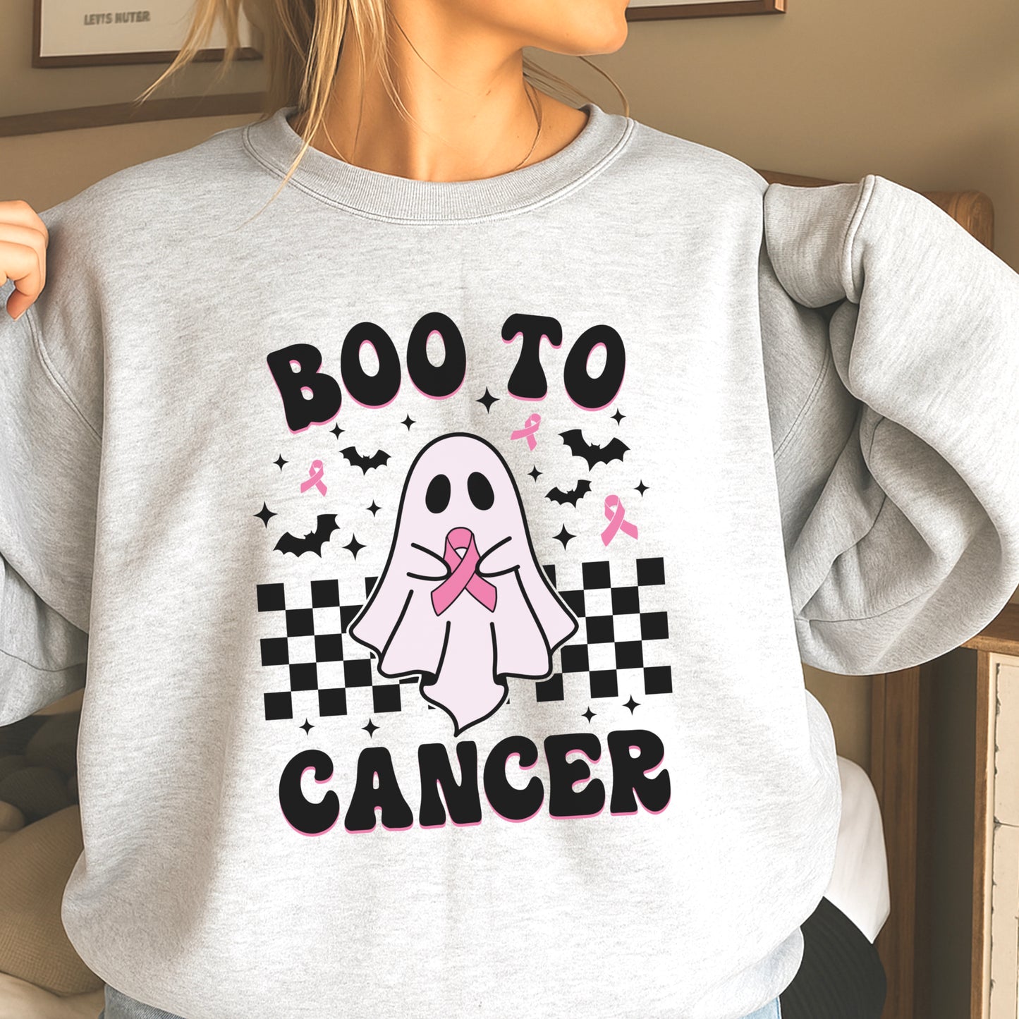 Boo To Cancer Crewneck Sweatshirt