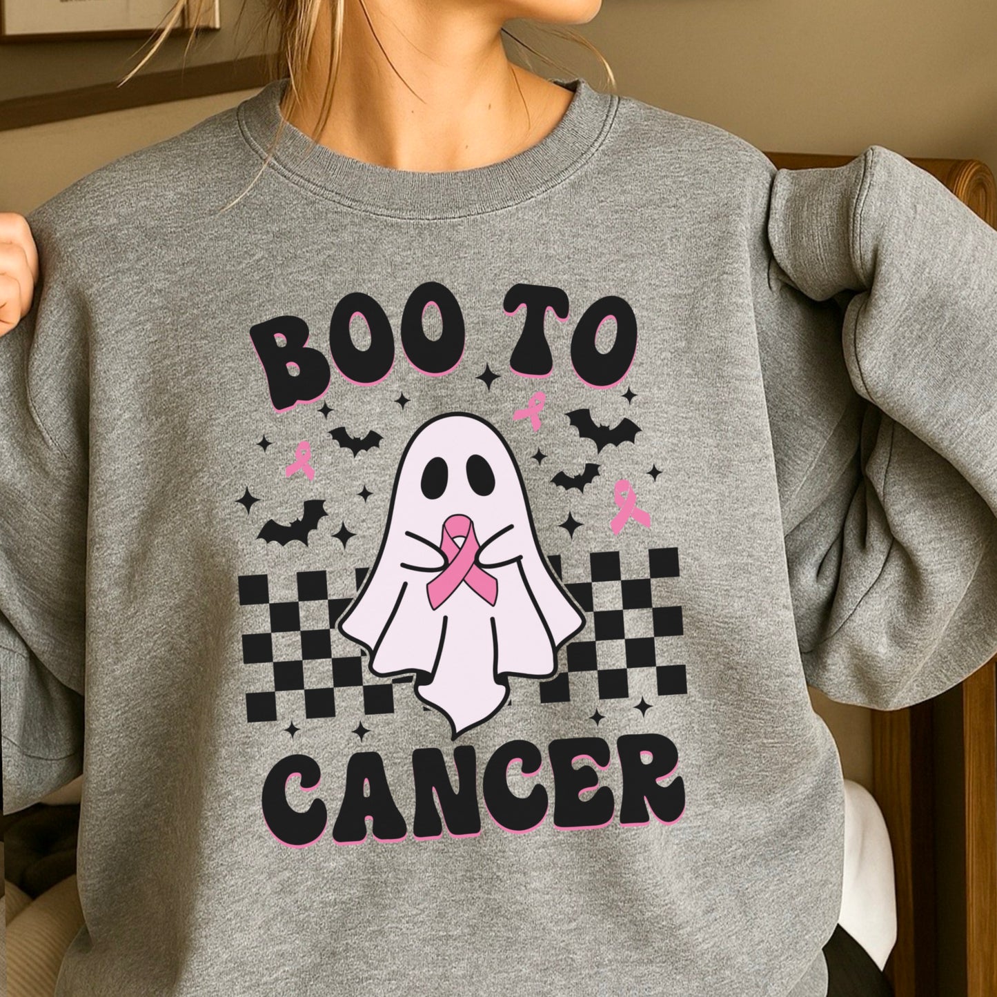 Boo To Cancer Crewneck Sweatshirt