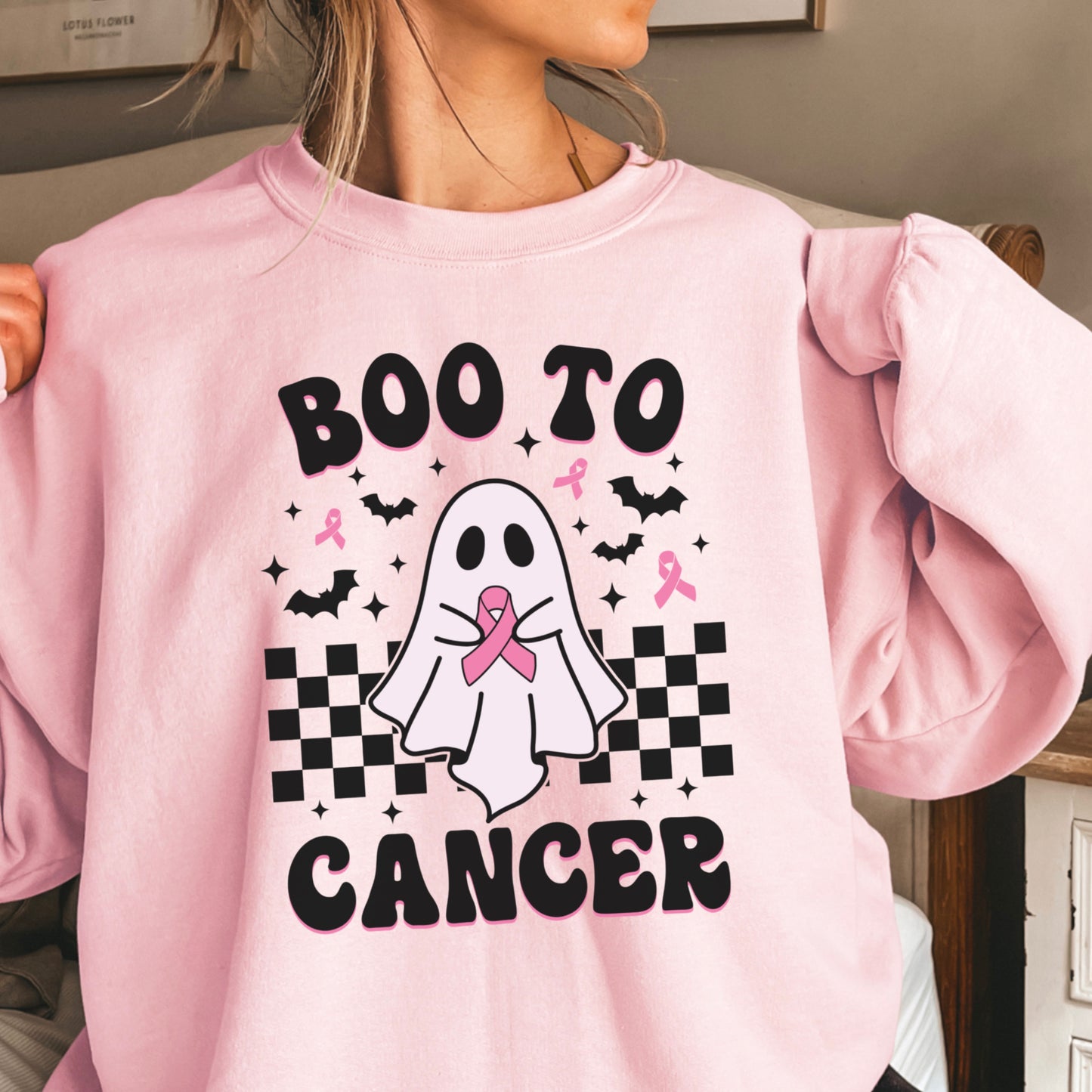 Boo To Cancer Crewneck Sweatshirt