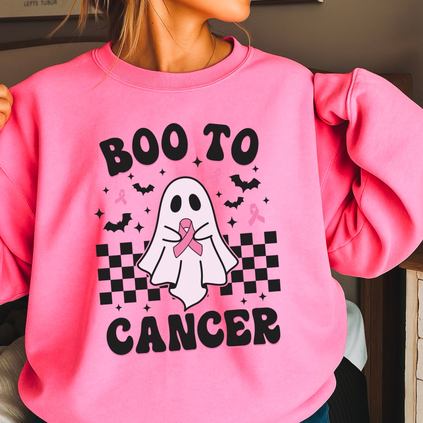 Boo To Cancer Crewneck Sweatshirt