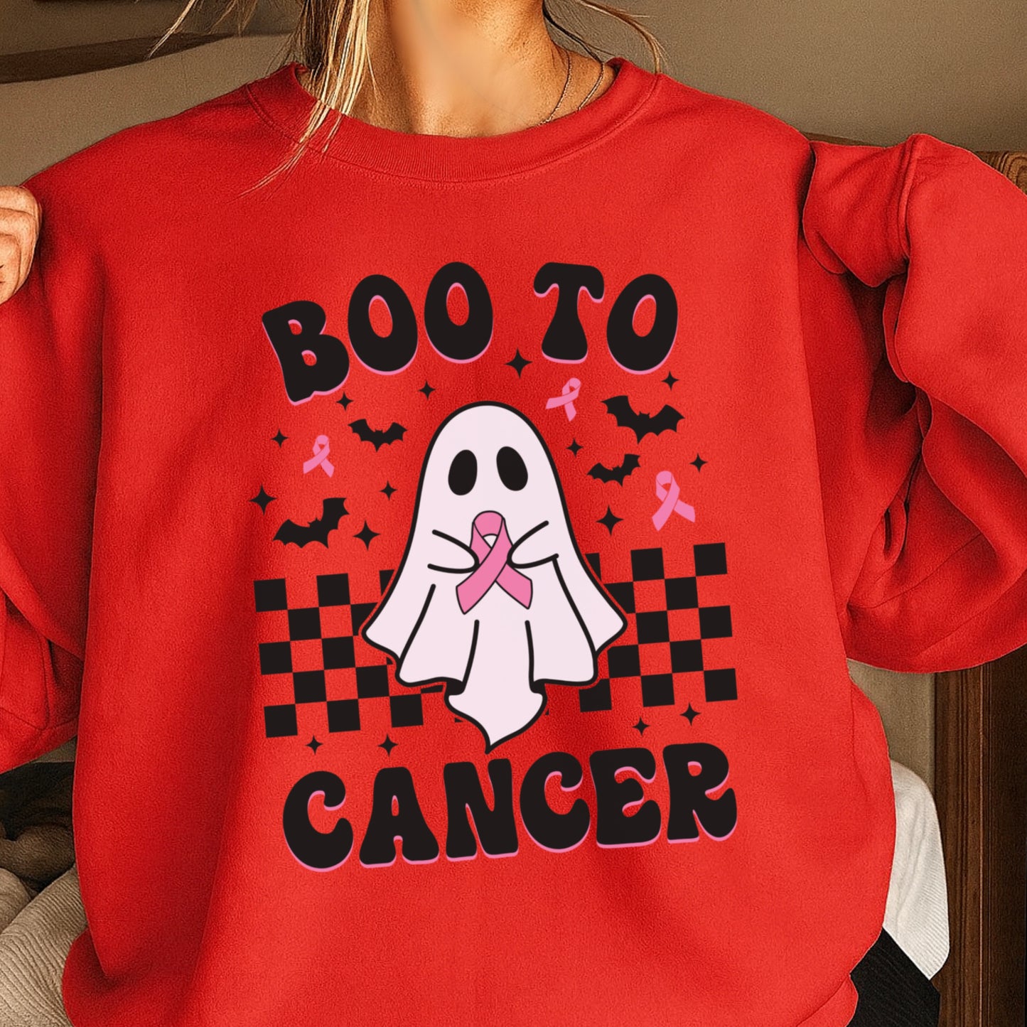 Boo To Cancer Crewneck Sweatshirt