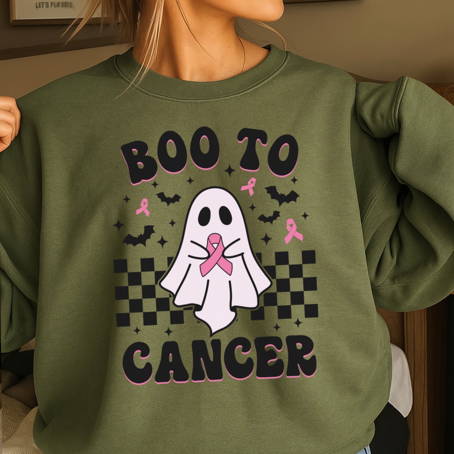 Boo To Cancer Crewneck Sweatshirt