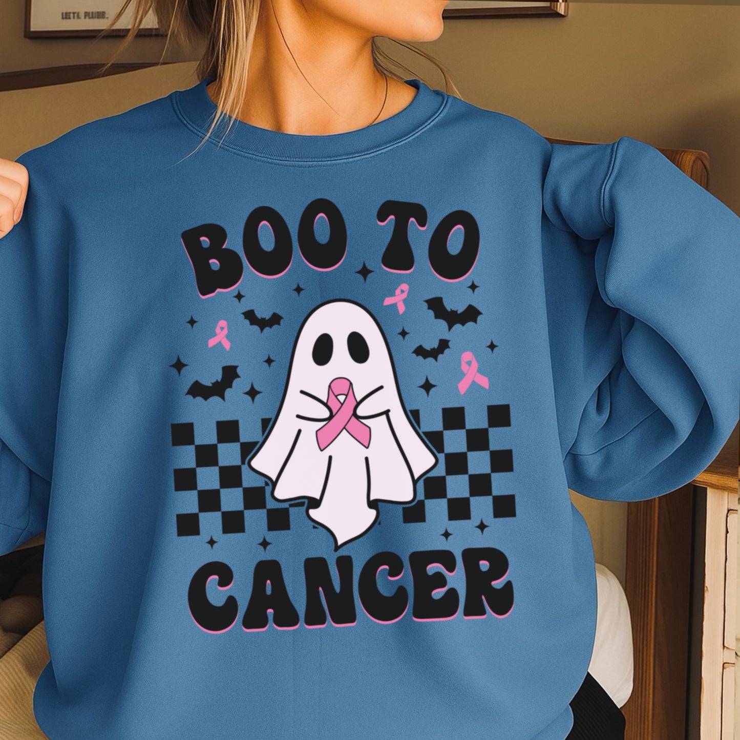 Boo To Cancer Crewneck Sweatshirt