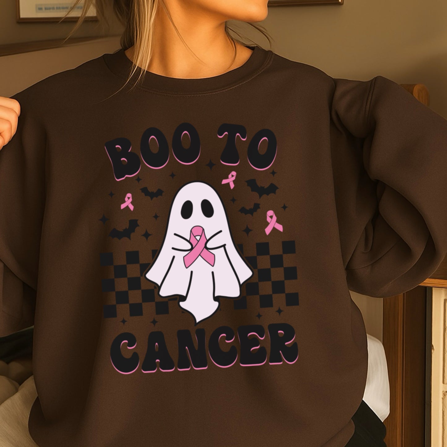 Boo To Cancer Crewneck Sweatshirt