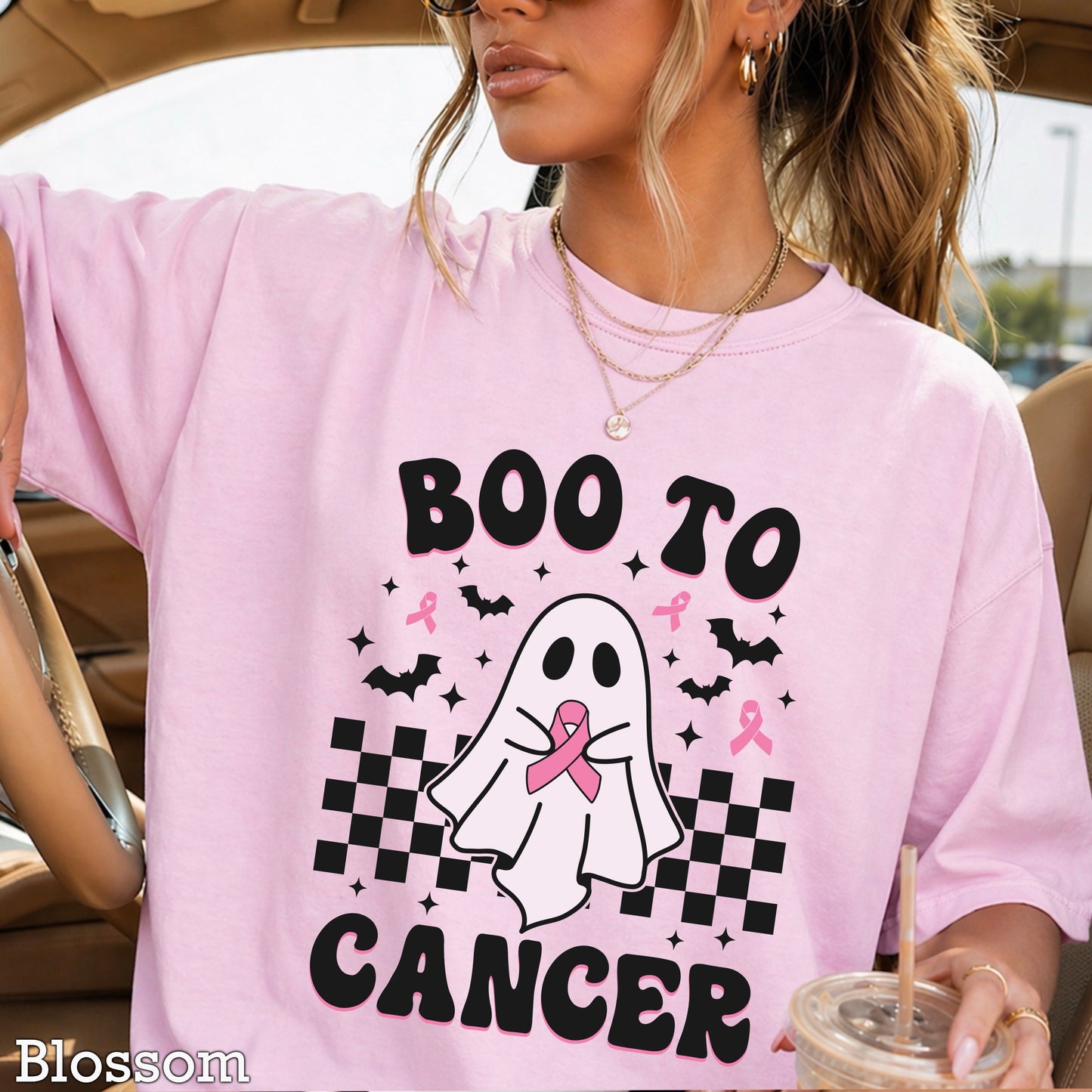 Boo To Cancer Comfort Color Graphic Tee