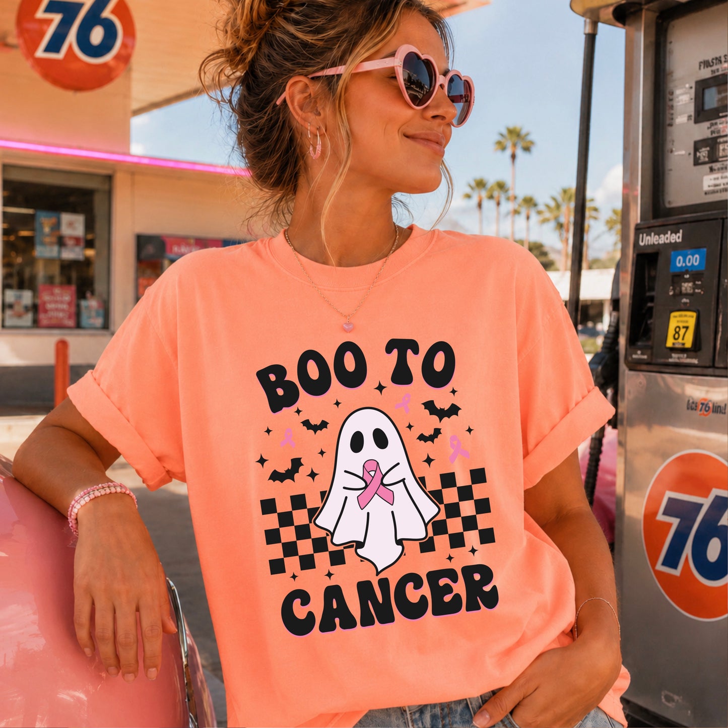 Boo To Cancer Comfort Color Graphic Tee