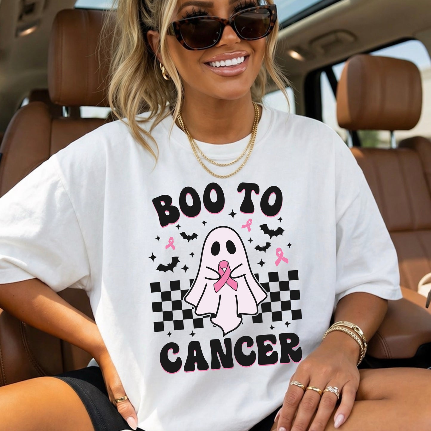 Boo To Cancer Comfort Color Graphic Tee