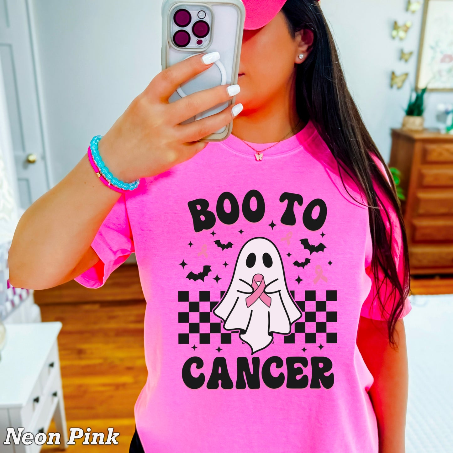 Boo To Cancer Comfort Color Graphic Tee