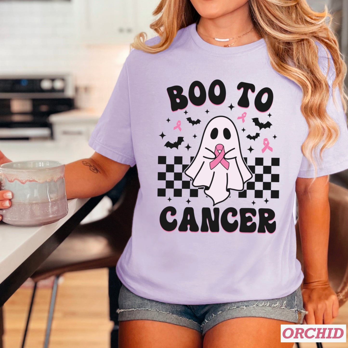 Boo To Cancer Comfort Color Graphic Tee