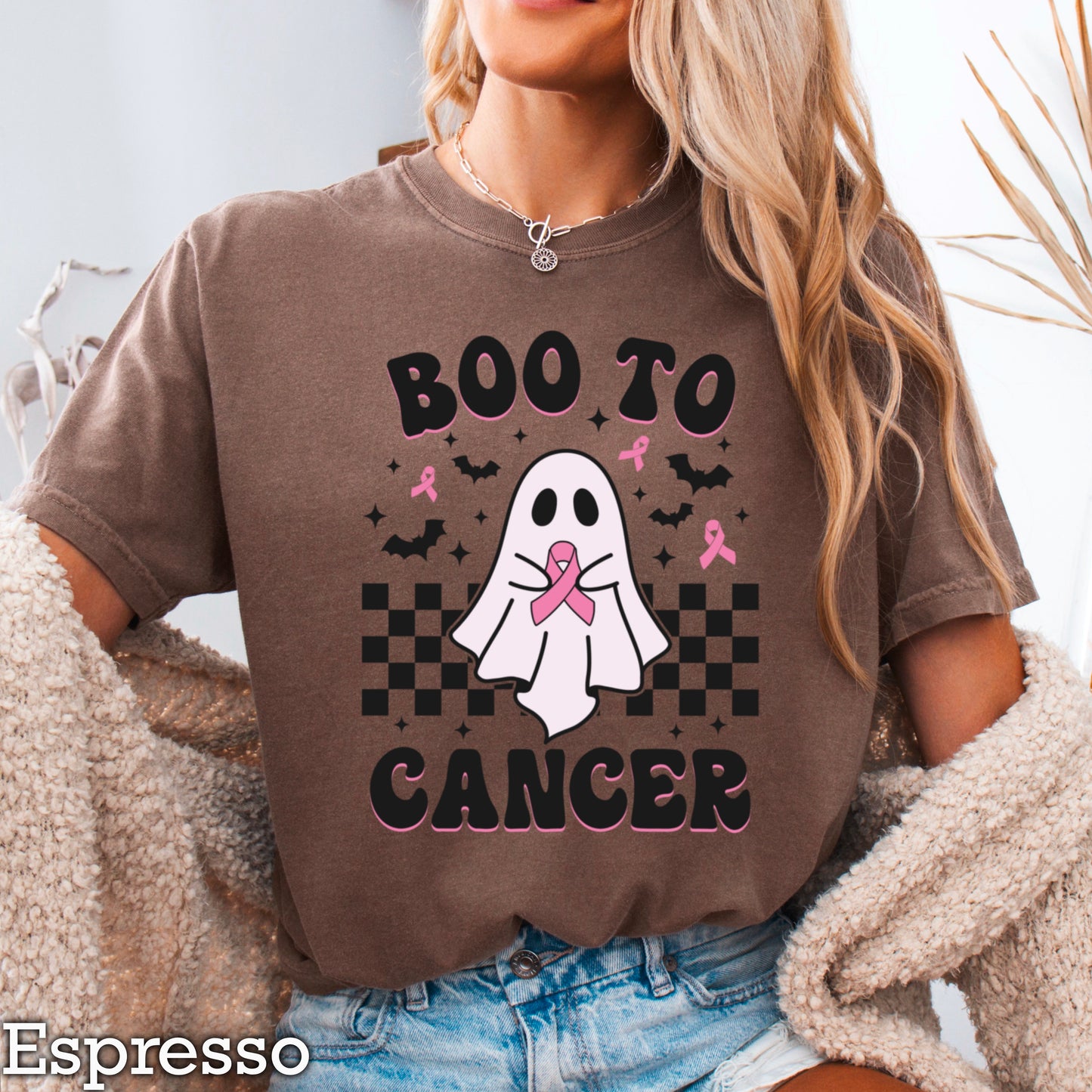 Boo To Cancer Comfort Color Graphic Tee