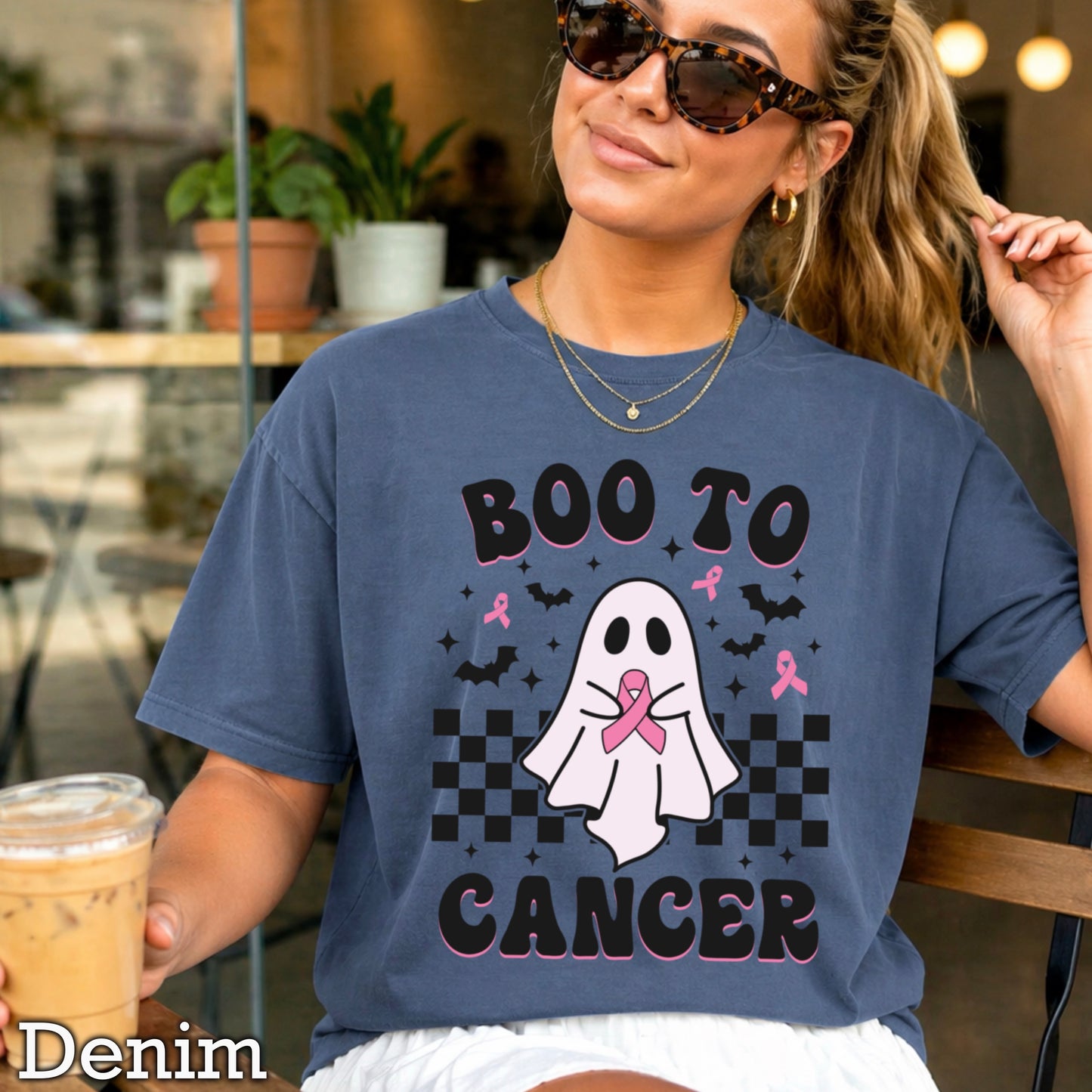 Boo To Cancer Comfort Color Graphic Tee