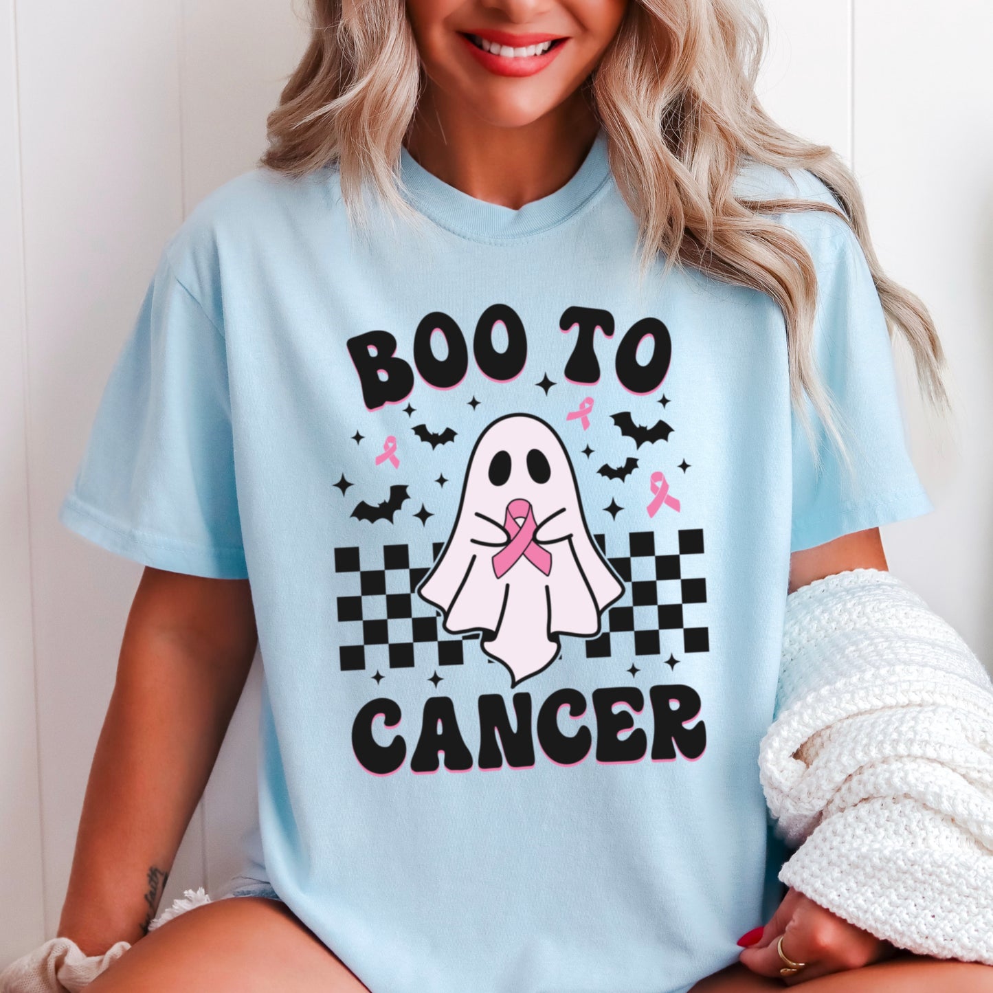 Boo To Cancer Comfort Color Graphic Tee