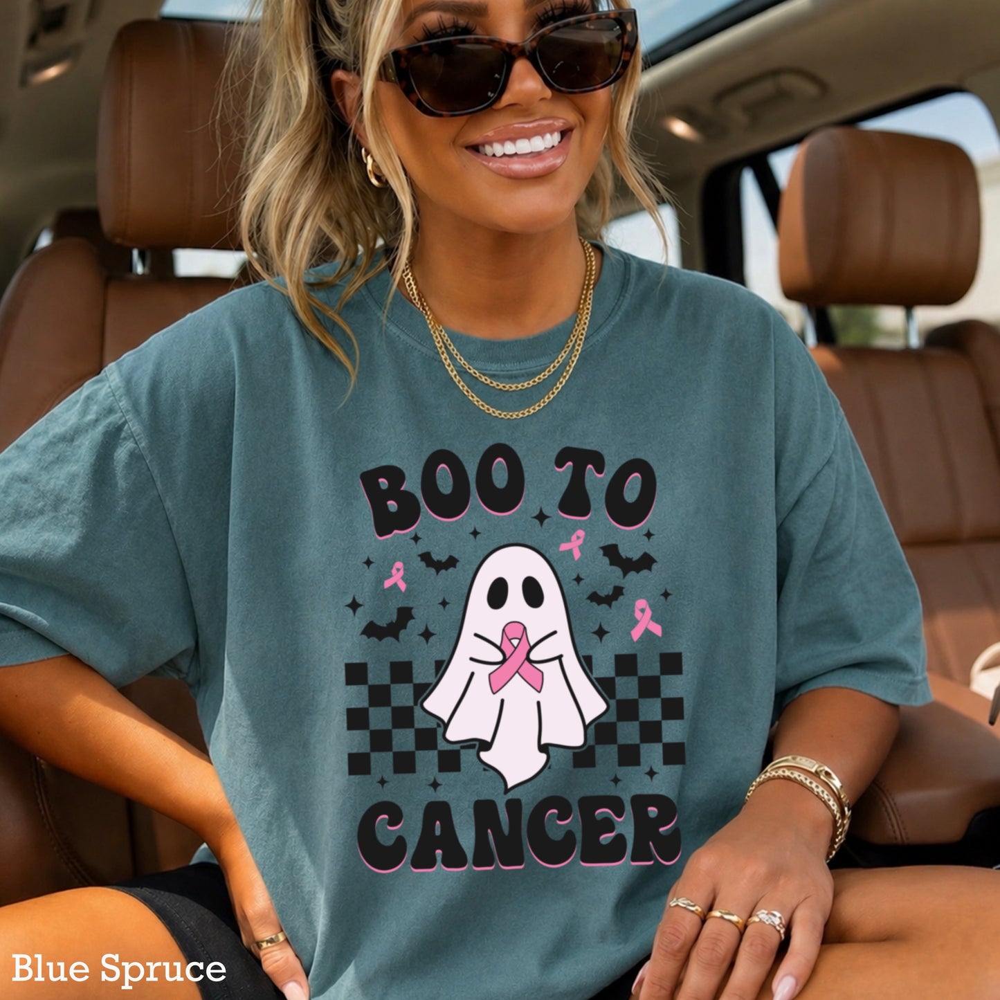 Boo To Cancer Comfort Color Graphic Tee