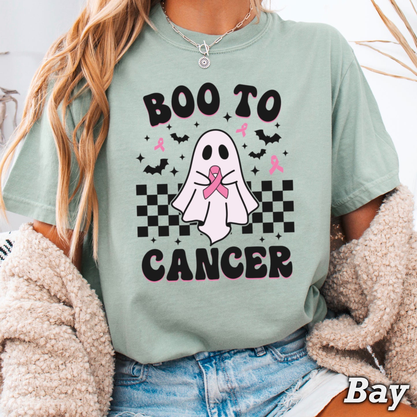 Boo To Cancer Comfort Color Graphic Tee
