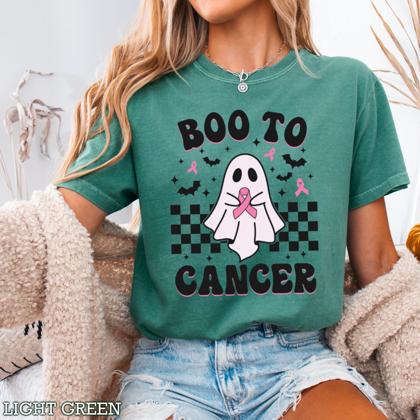 Boo To Cancer Comfort Color Graphic Tee