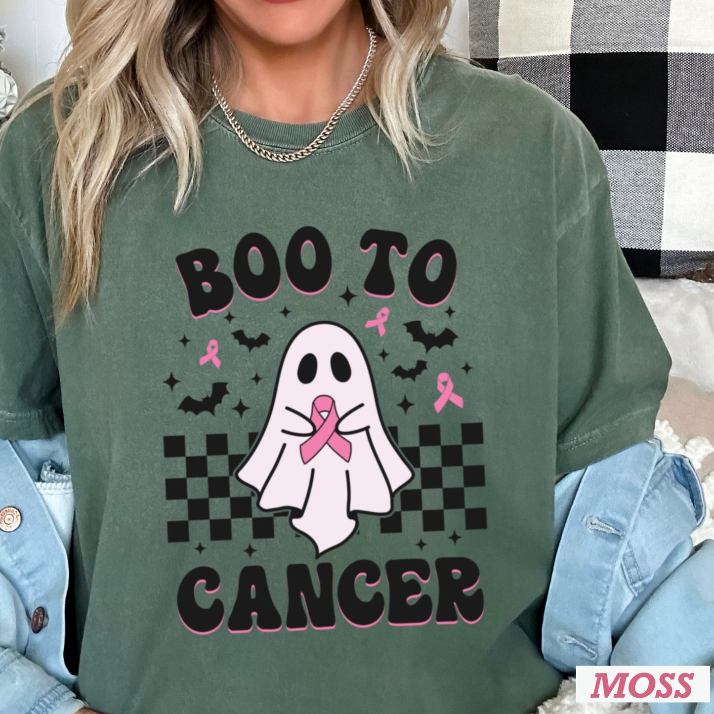 Boo To Cancer Comfort Color Graphic Tee
