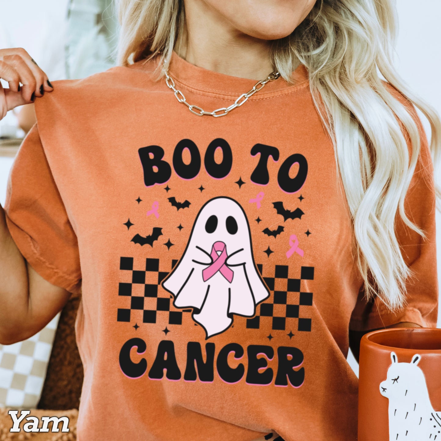 Boo To Cancer Comfort Color Graphic Tee