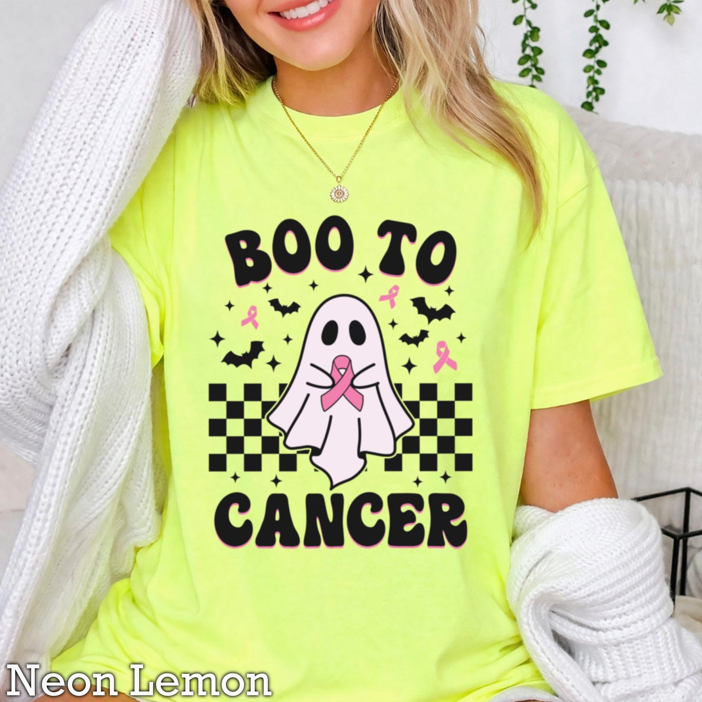 Boo To Cancer Comfort Color Graphic Tee