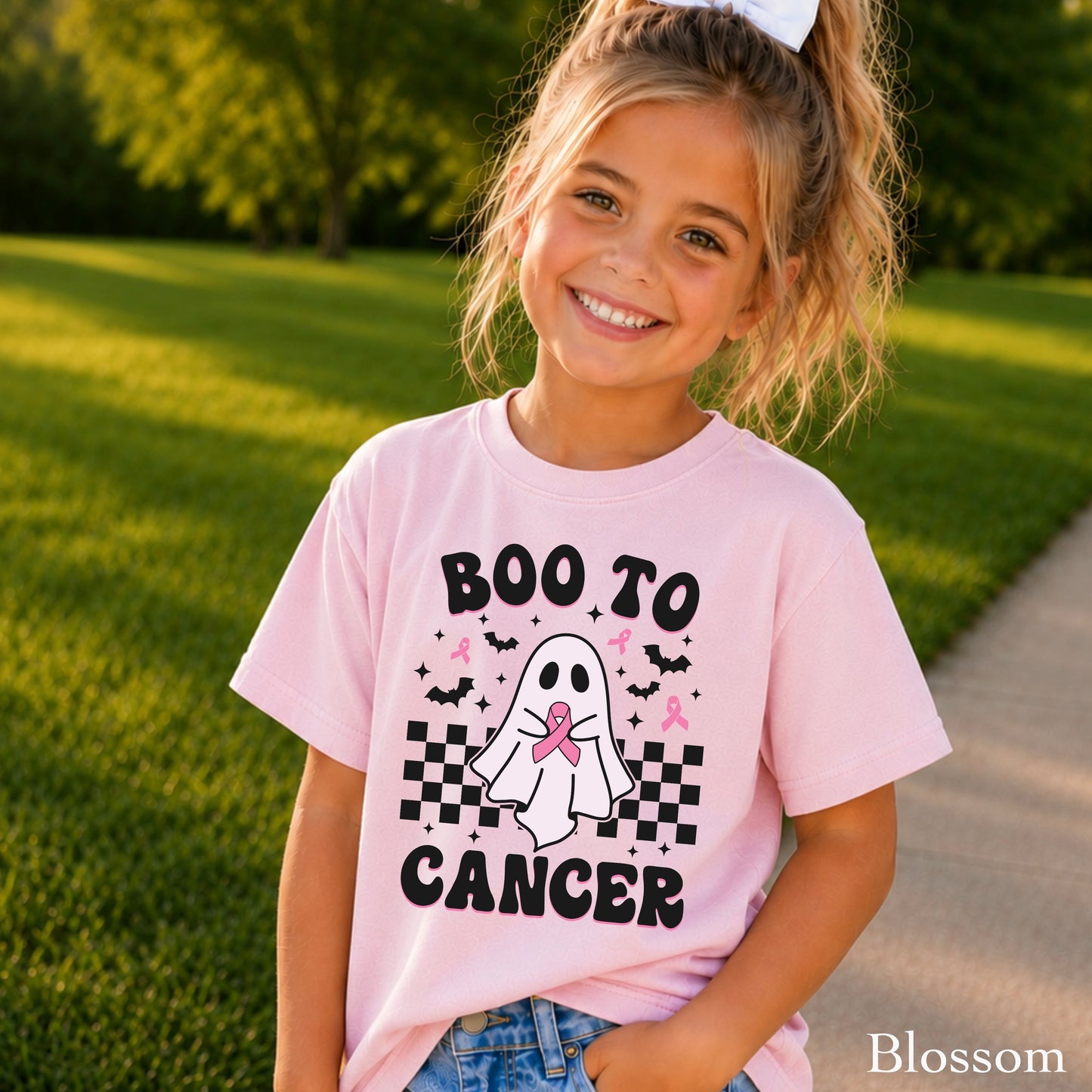 Boo To Cancer Youth Comfort Color T-Shirt