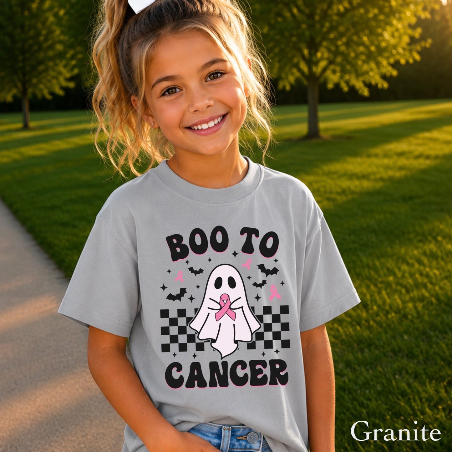 Boo To Cancer Youth Comfort Color T-Shirt