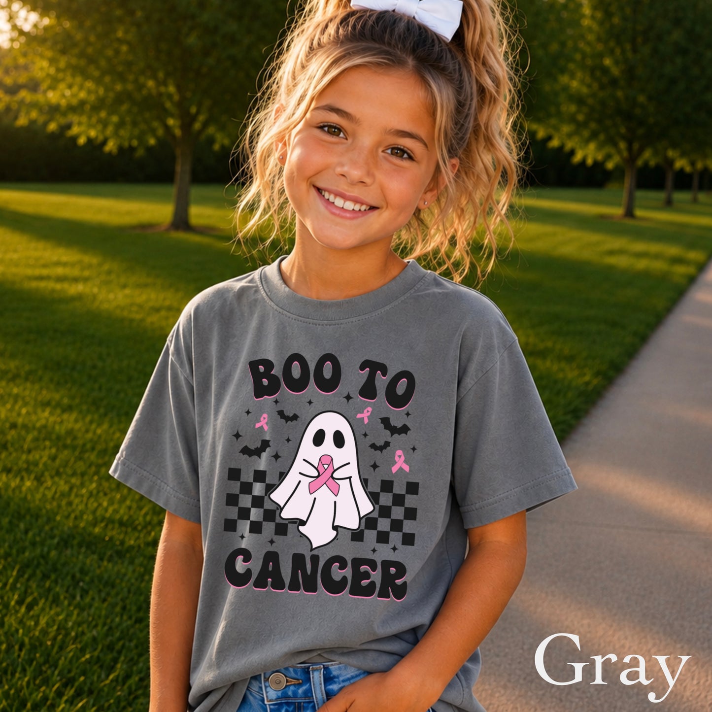 Boo To Cancer Youth Comfort Color T-Shirt