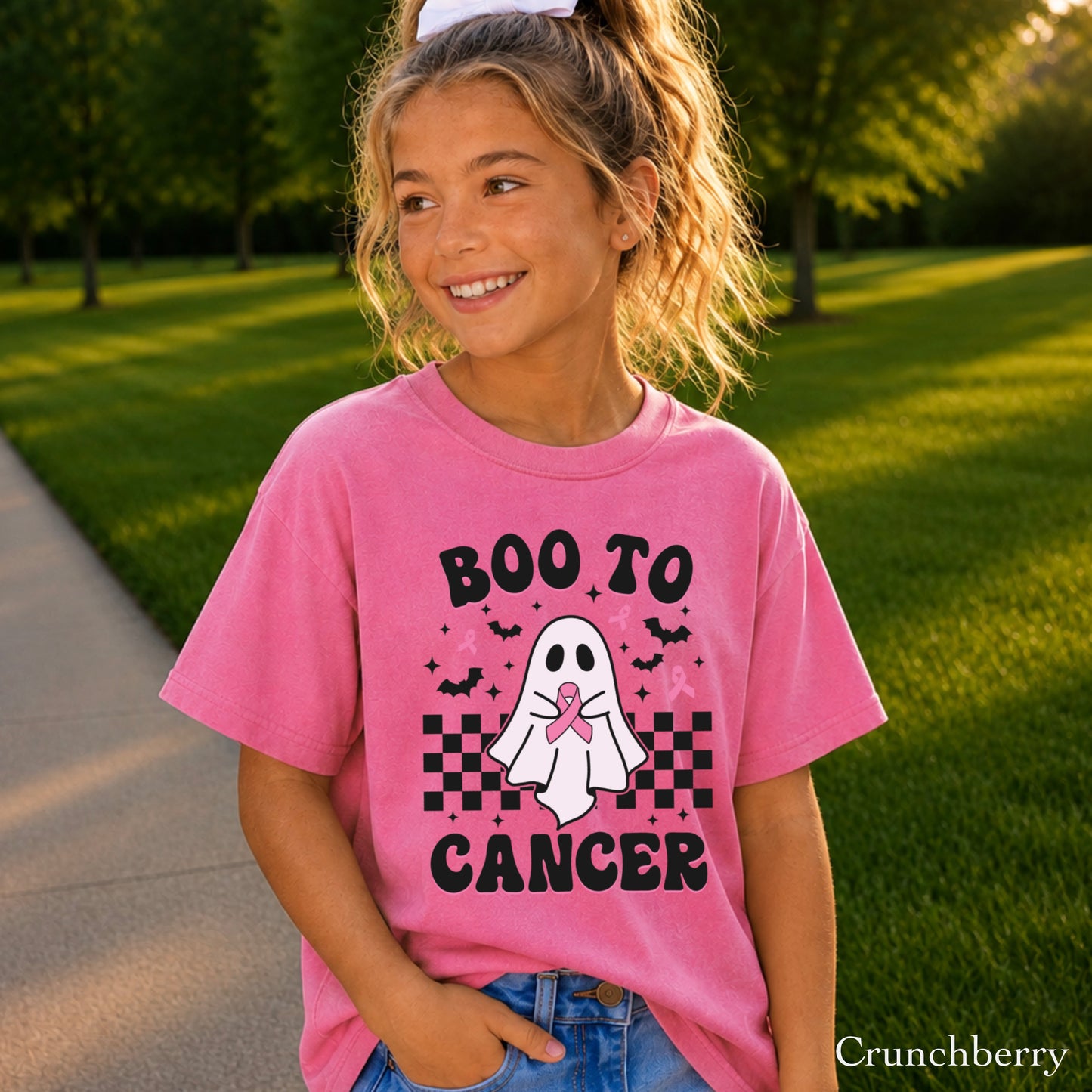 Boo To Cancer Youth Comfort Color T-Shirt