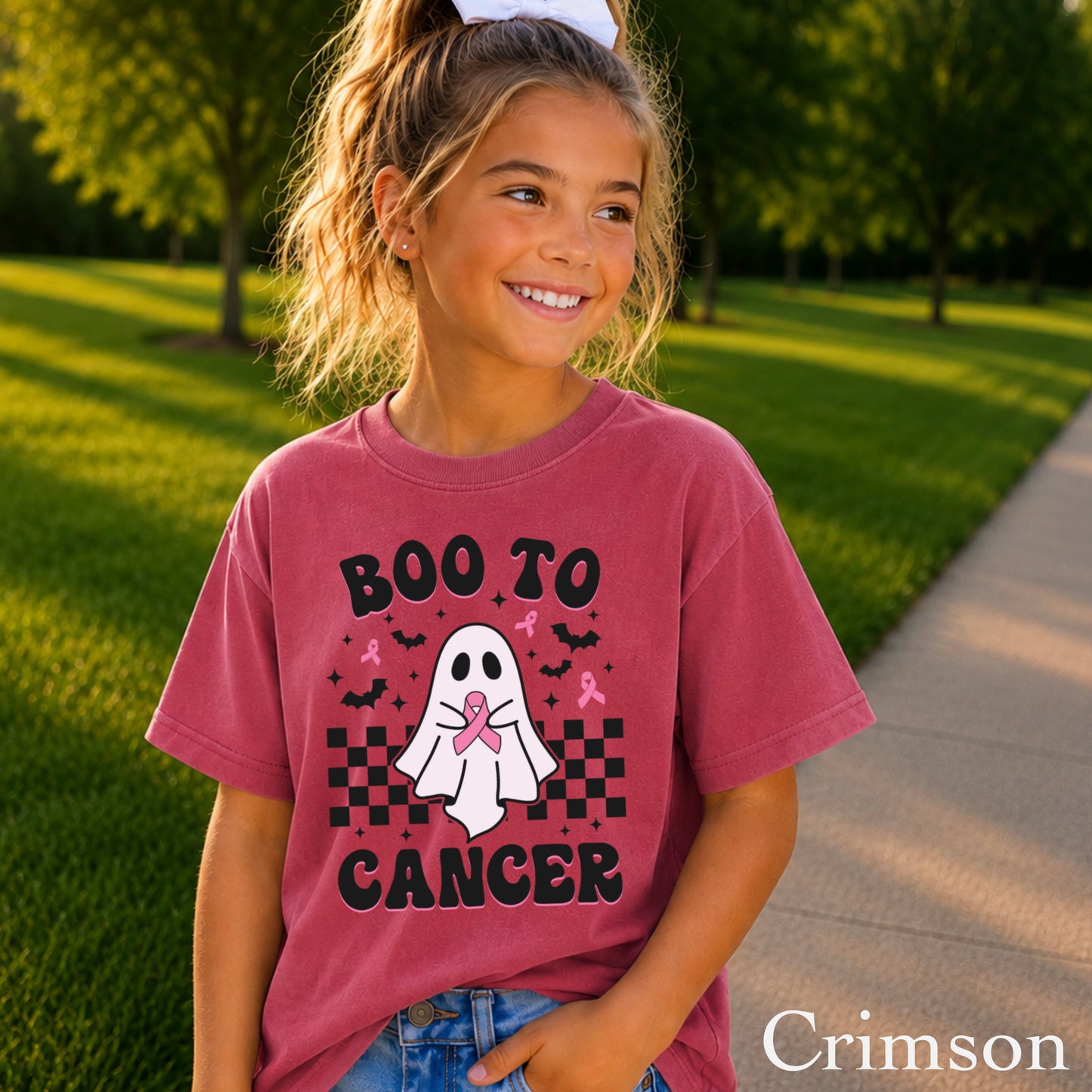Boo To Cancer Youth Comfort Color T-Shirt