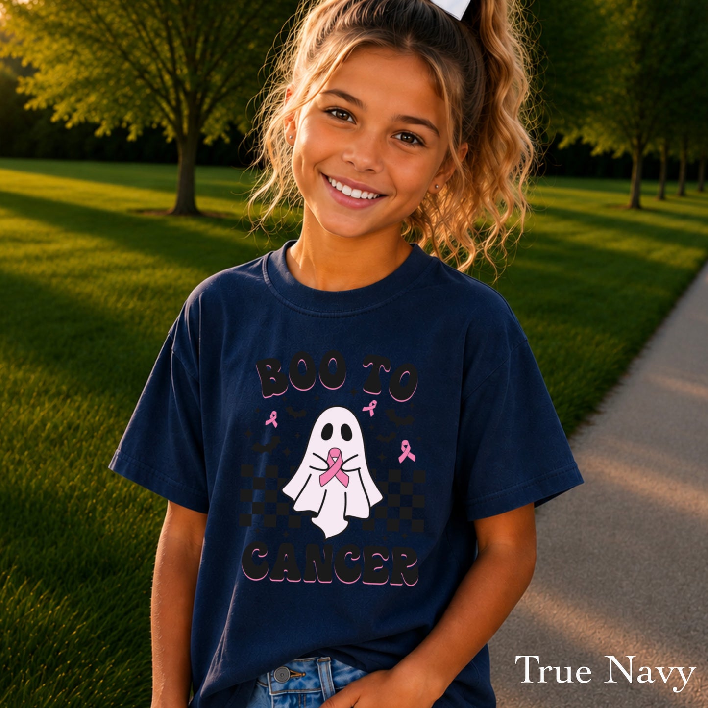 Boo To Cancer Youth Comfort Color T-Shirt