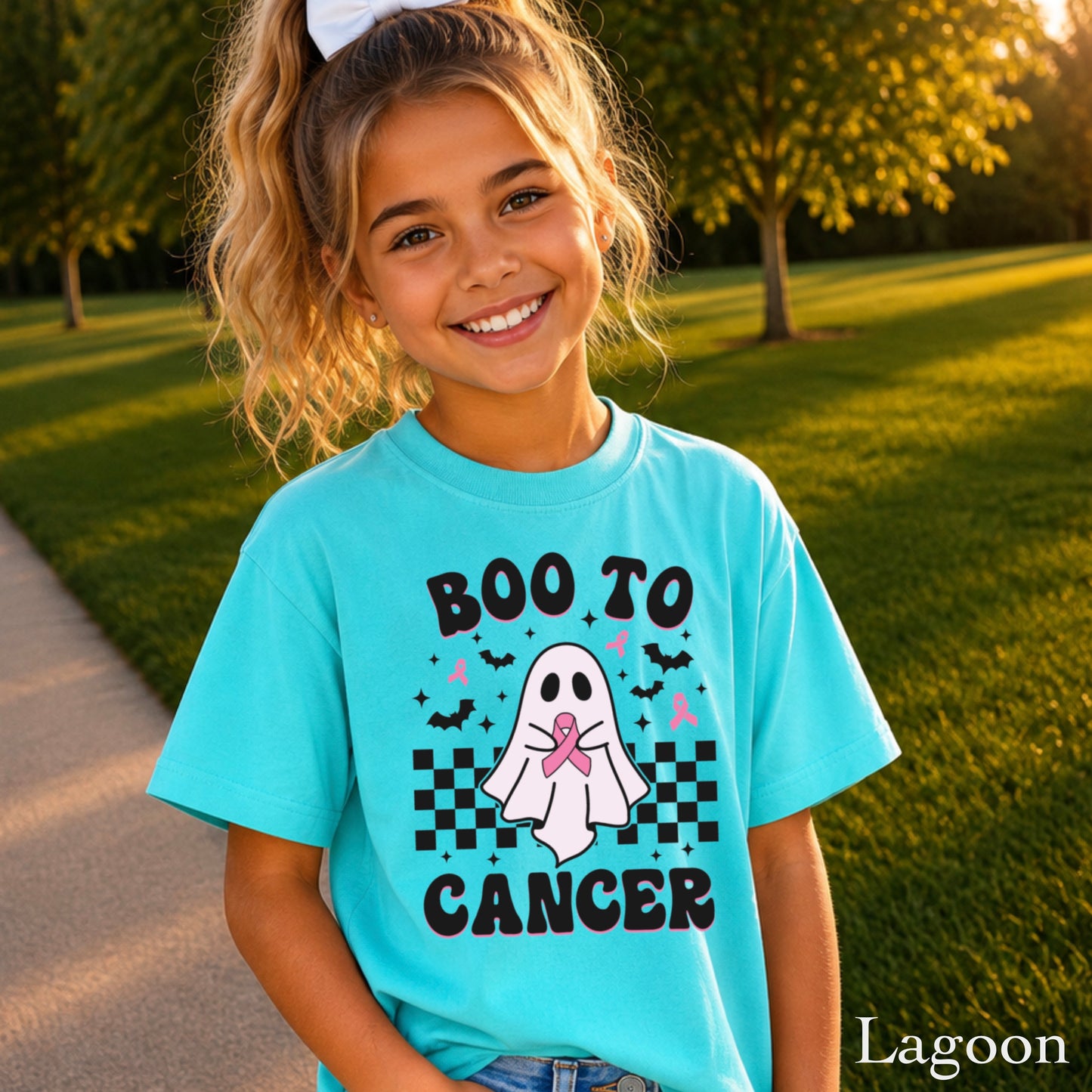 Boo To Cancer Youth Comfort Color T-Shirt