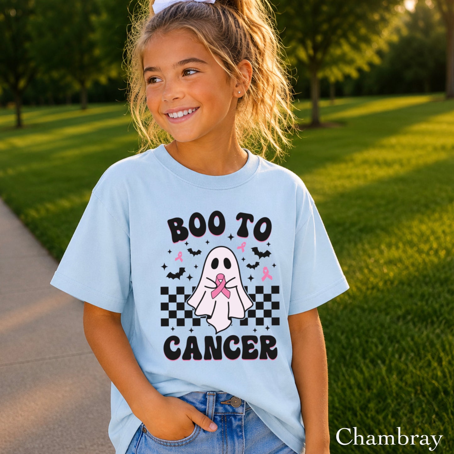 Boo To Cancer Youth Comfort Color T-Shirt