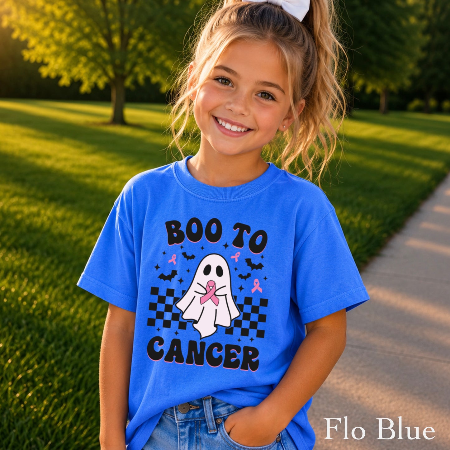 Boo To Cancer Youth Comfort Color T-Shirt