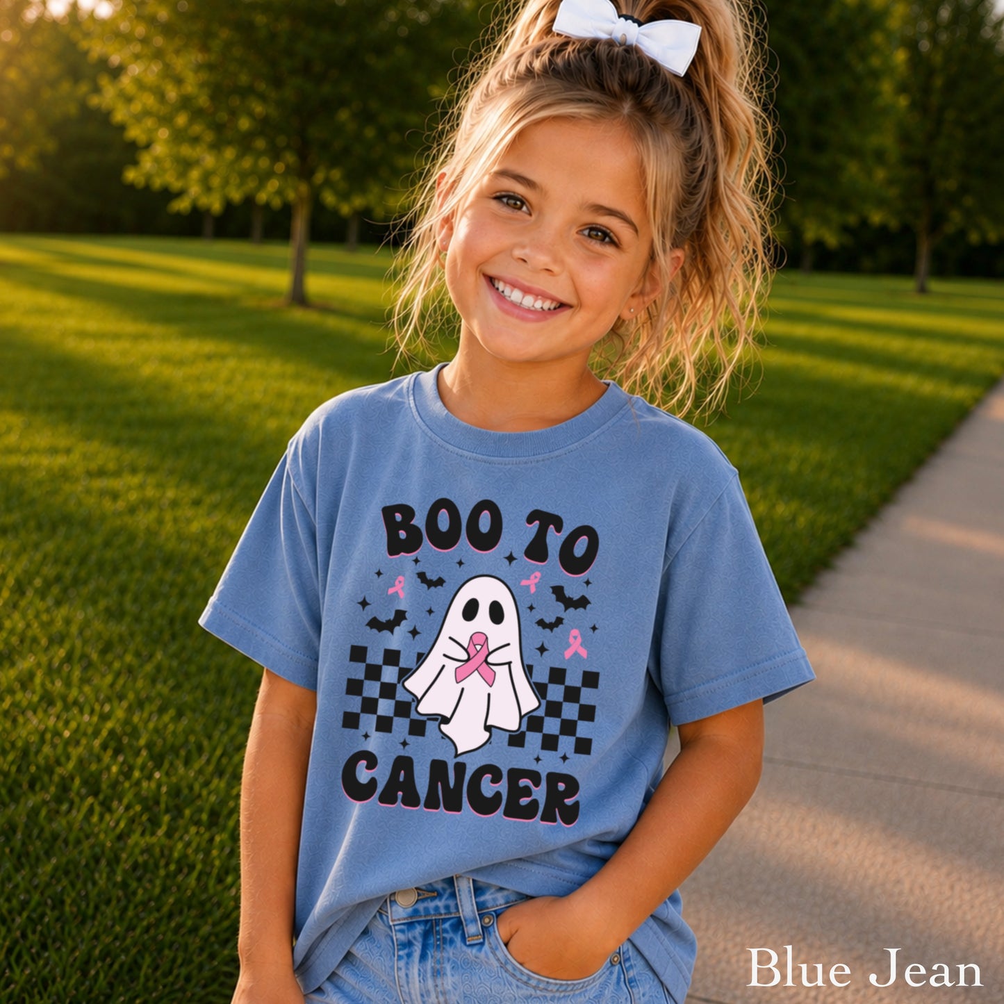 Boo To Cancer Youth Comfort Color T-Shirt