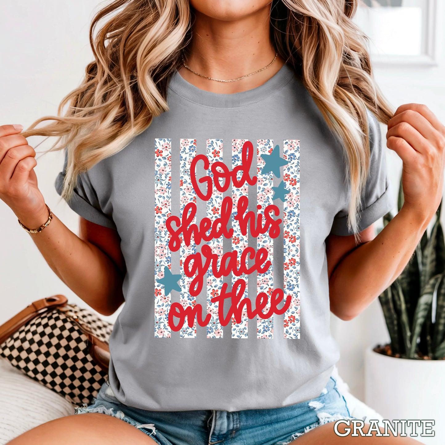 God Shed His Grace On Thee Comfort Color Graphic Tee