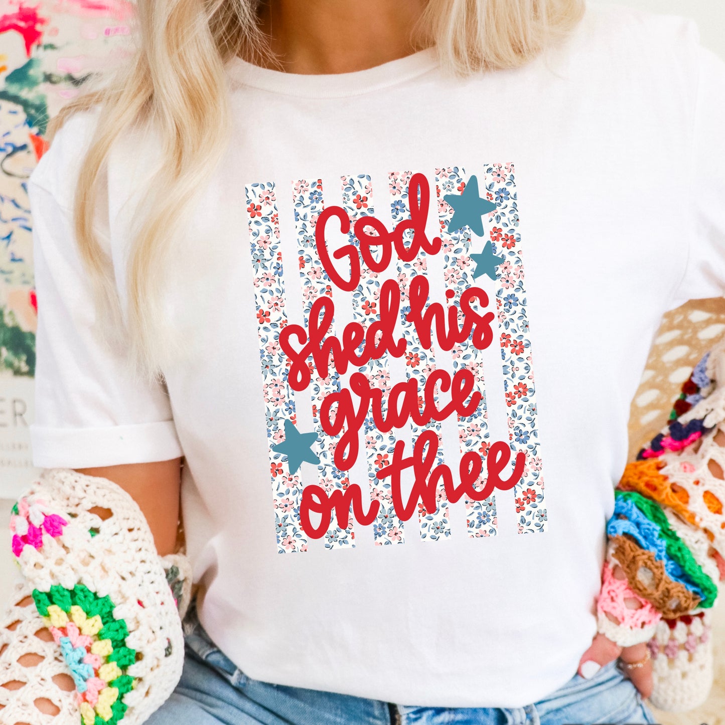 God Shed His Grace On Thee Comfort Color Graphic Tee