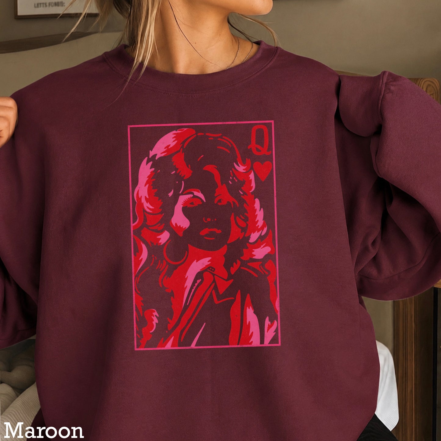 Dolly Queen Of Hearts Crewneck Sweatshirt