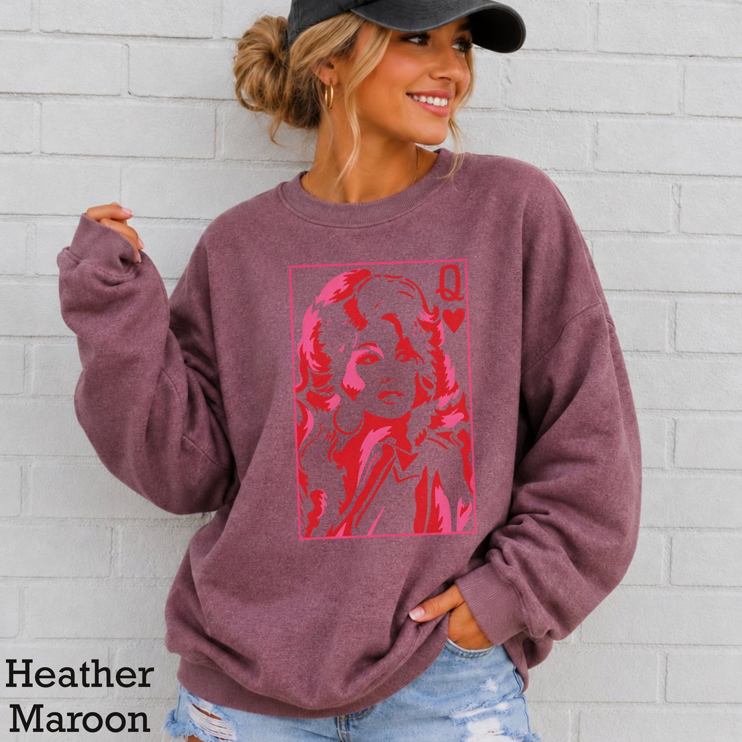 Dolly Queen Of Hearts Crewneck Sweatshirt