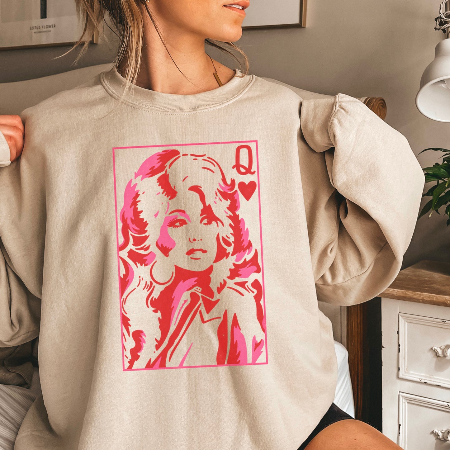 Dolly Queen Of Hearts Crewneck Sweatshirt