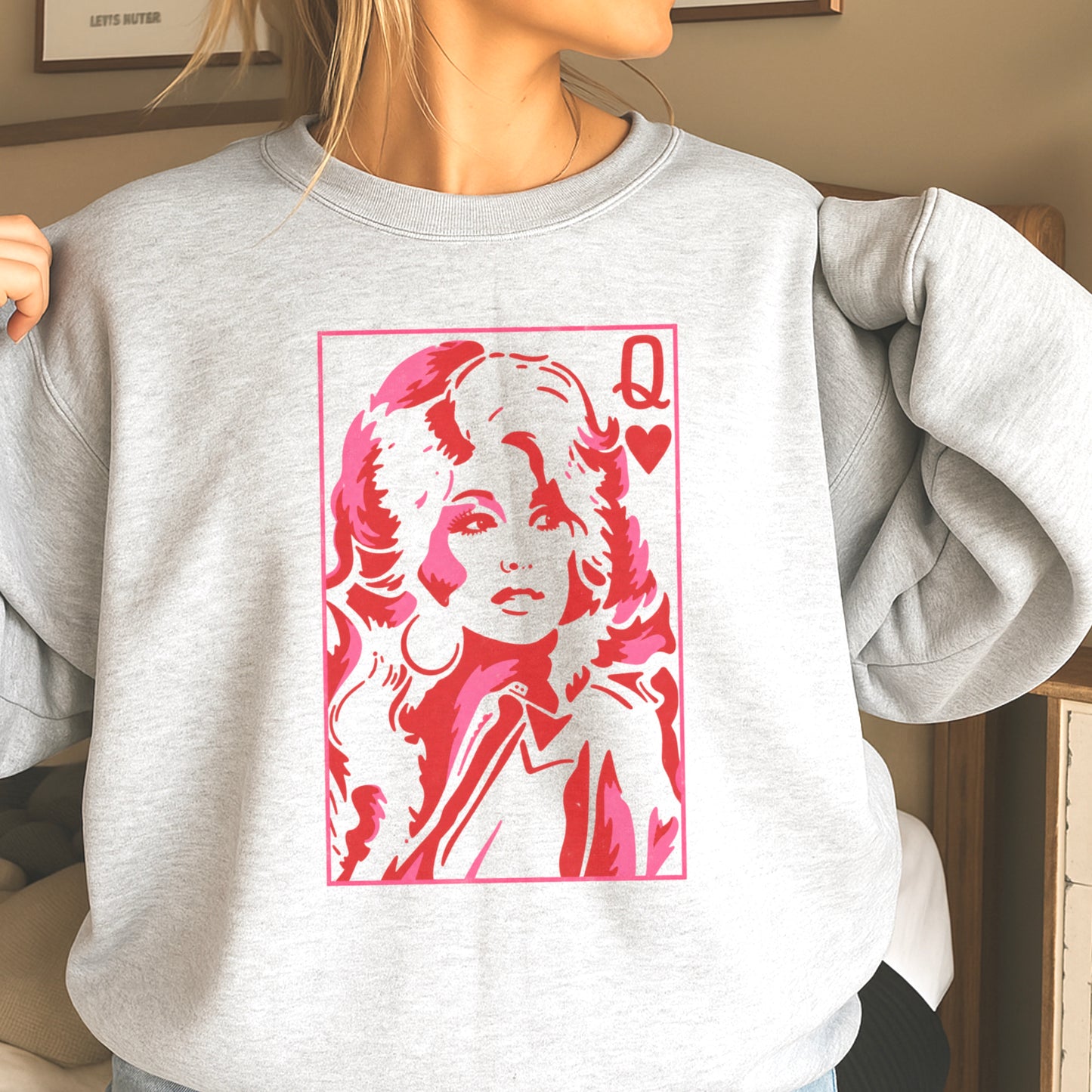 Dolly Queen Of Hearts Crewneck Sweatshirt