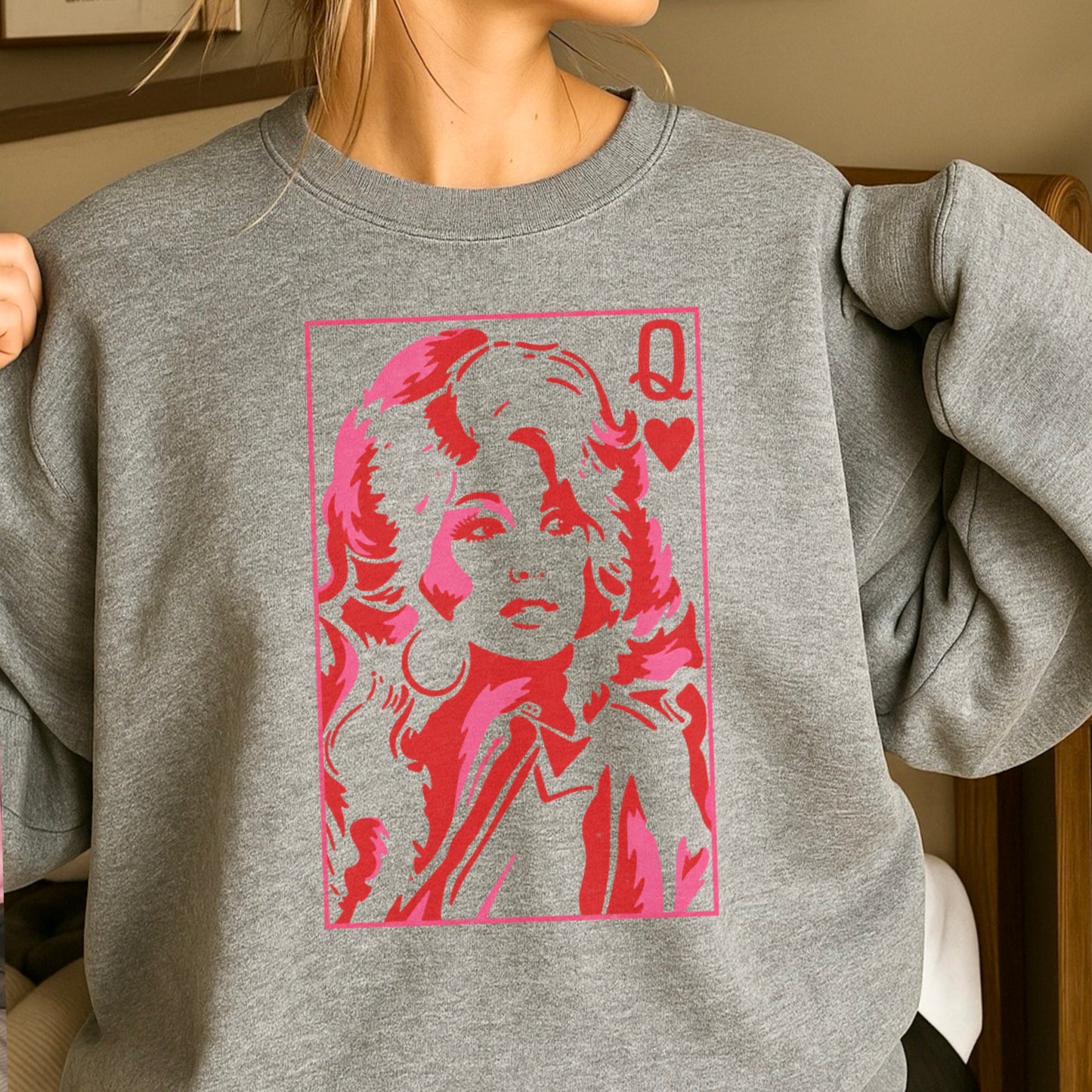Dolly Queen Of Hearts Crewneck Sweatshirt
