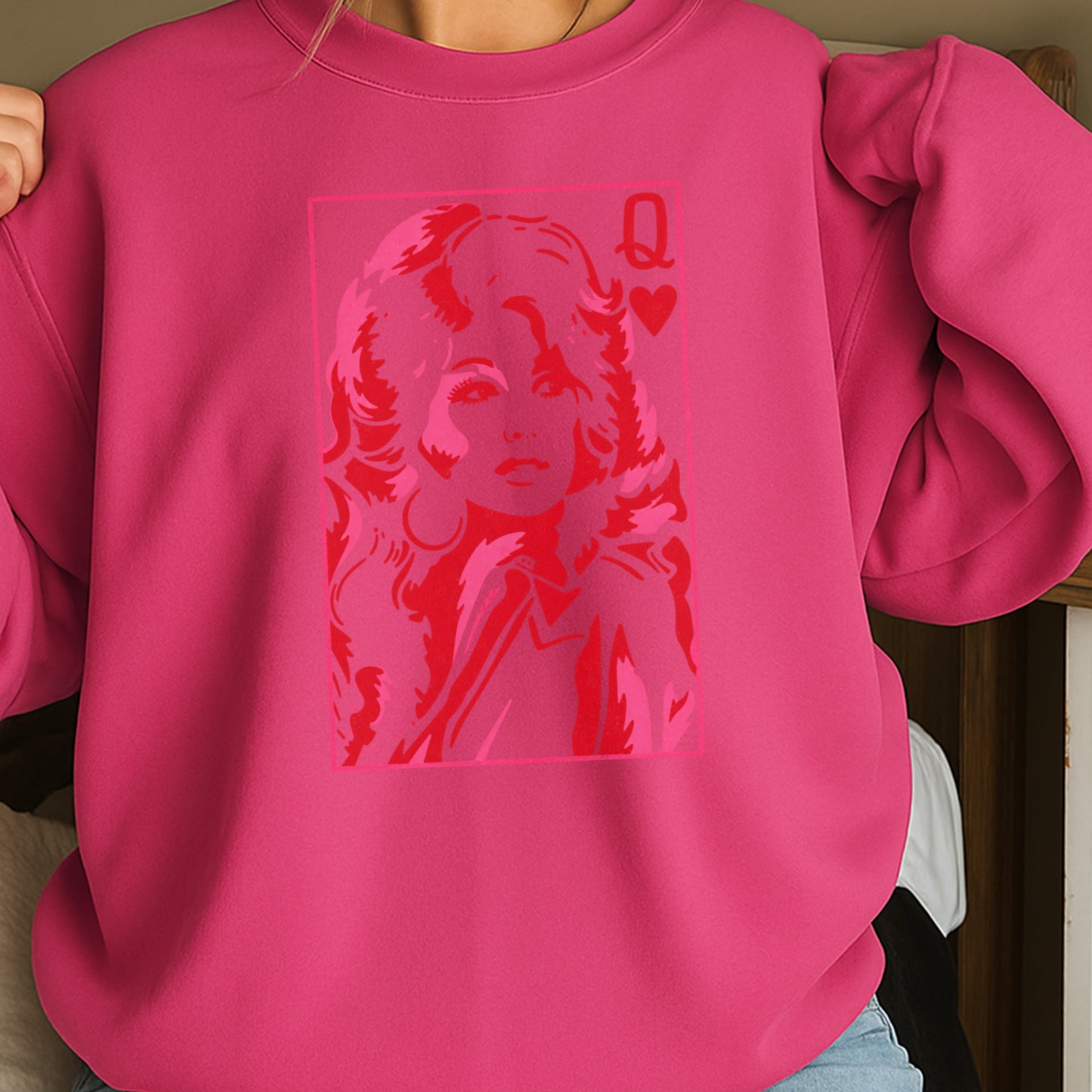 Dolly Queen Of Hearts Crewneck Sweatshirt