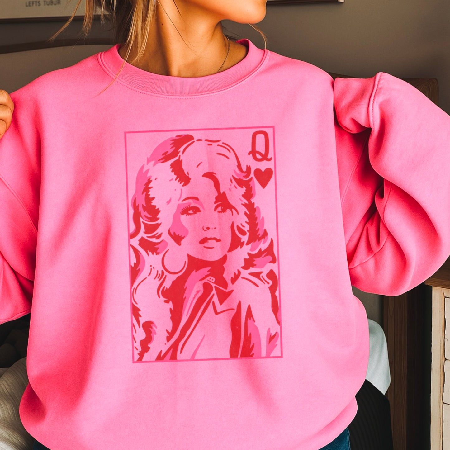 Dolly Queen Of Hearts Crewneck Sweatshirt