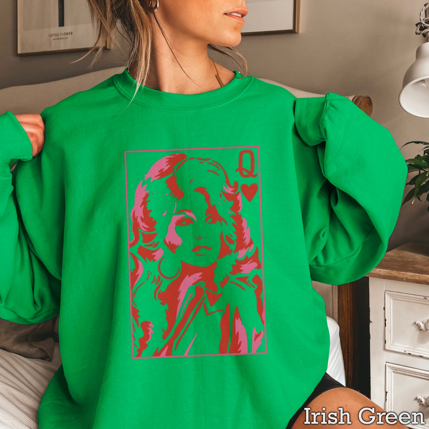 Dolly Queen Of Hearts Crewneck Sweatshirt