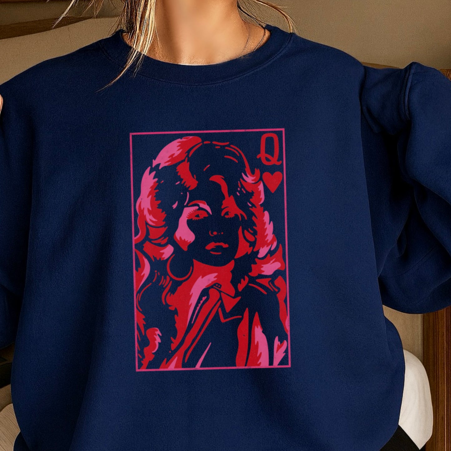 Dolly Queen Of Hearts Crewneck Sweatshirt