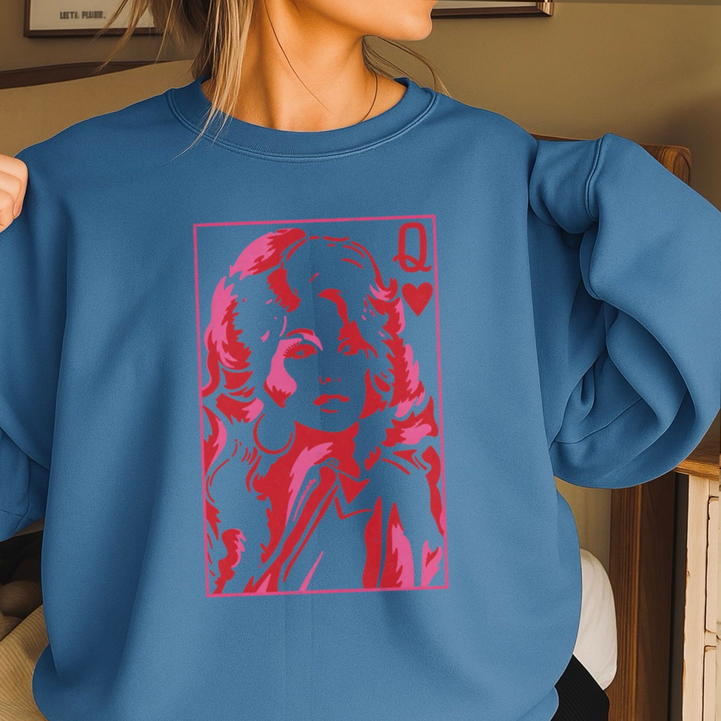 Dolly Queen Of Hearts Crewneck Sweatshirt