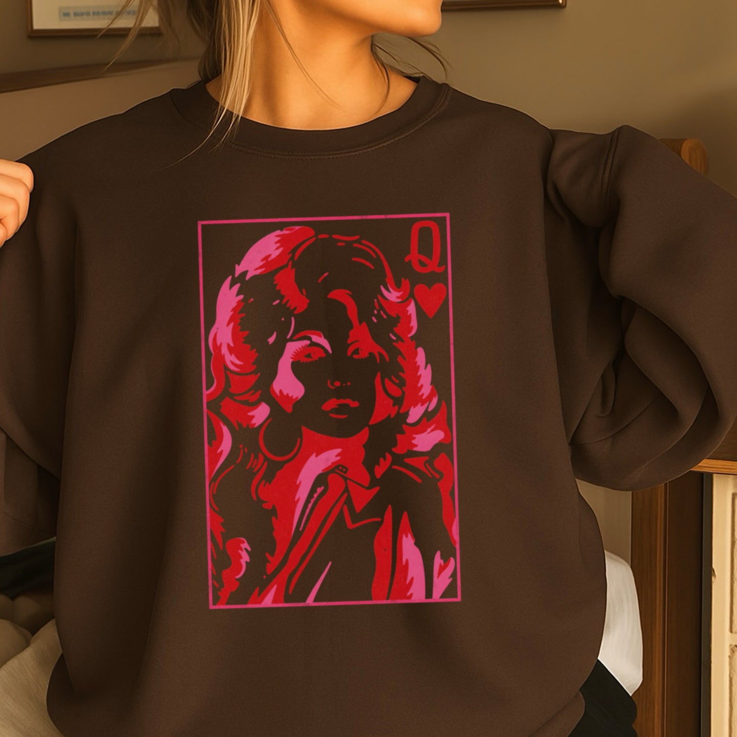 Dolly Queen Of Hearts Crewneck Sweatshirt