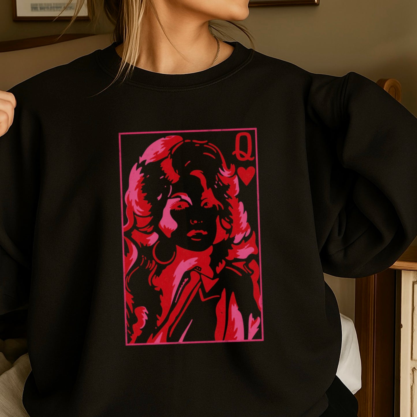 Dolly Queen Of Hearts Crewneck Sweatshirt