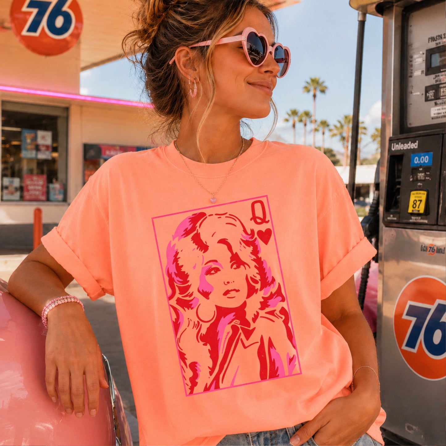 Dolly Queen Of Hearts Comfort Color Graphic Tee