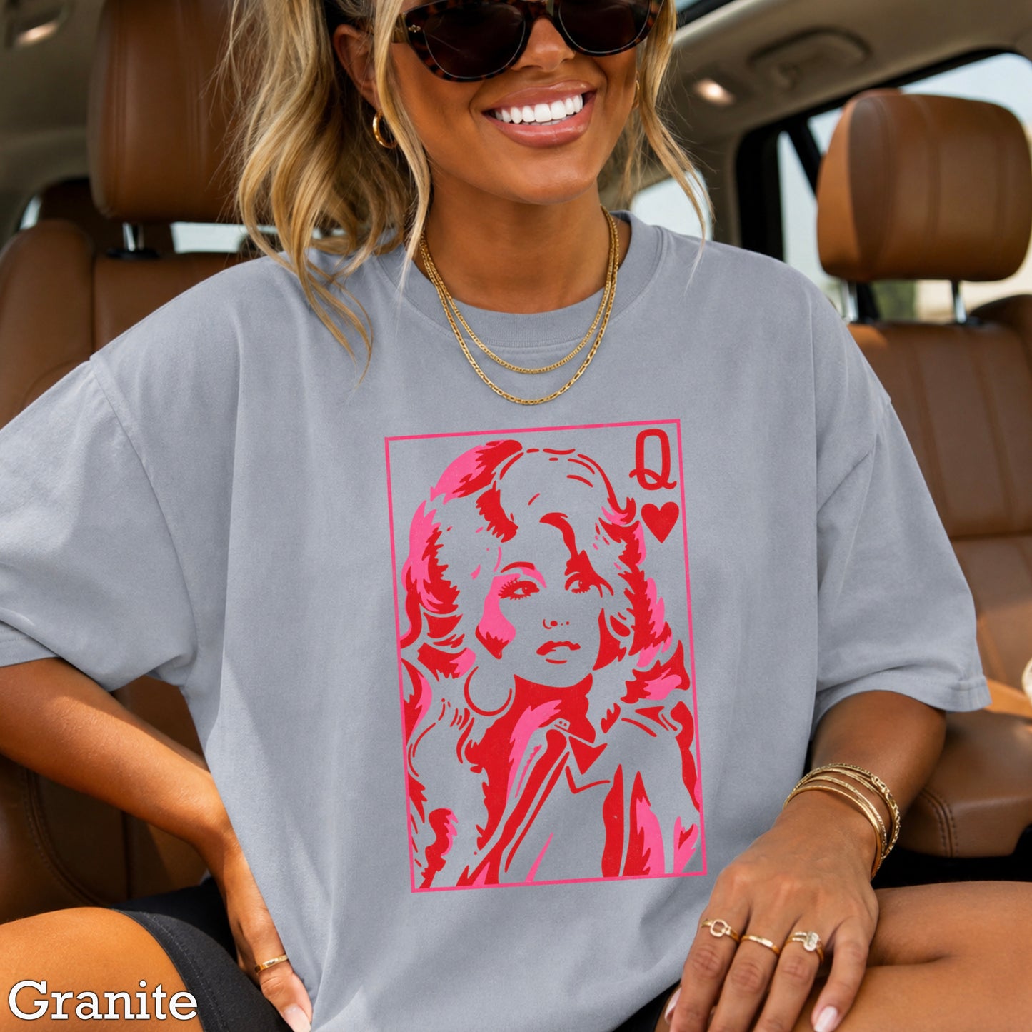 Dolly Queen Of Hearts Comfort Color Graphic Tee
